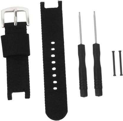 jojofuny Nylon Uhrenarmband Für Atmungsaktives Langlebiges Canvas-armband Installieren Für Sportuhren Komfortabel Und Flexibel Farbe Schwarz Zufällige Zubehörfarbe