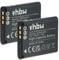 vhbw 2 x Replacement Battery for Sanyo DB-L80 for Camera (500 mAh, 3.6 V, Li-Ion)