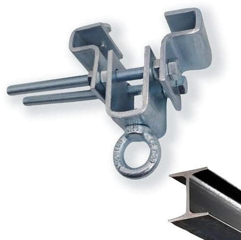 Soporte para bolsa pesada I-Beam Soporte de boxeo resistente, fácil de instalar, abrazaderas de acero para bolsas pesadas, abrazaderas de viga de acero para gimnasios (tornillo doble mejorado y