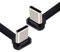 NFHK USB-C Type C to USB-C Ultra Slim Flat Power USB2.0 Data Cable Angled Connector 65W Fast Charge for Laptop Tablet Phone