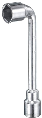 QUARKZMAN L-förmiger Winkel-Sechskantschlüssel 24mm 45# Stahl Doppelseitiger metrischer 6-Punkt-Rohrsteckschlüssel für allgemeine Reparaturen, Pipeline, Fahrrad- und Autowartung