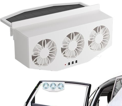 Ventilador de escape de coche, ventilador de salida solar, ventilador de ventilación de ventana, ventilador de aire solar para el asiento trasero o el asiento delantero, el limpiador creativo de