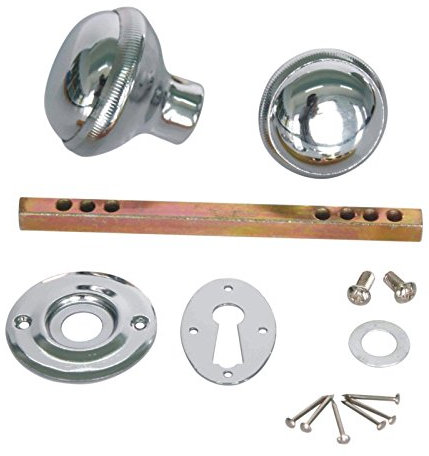 KOOPLES HARDWARE Yale Rim Mortice Knob Stainless Steel 42mm Mortice Door Knobs | Ideal for Sheds & Garages (Satin Nickle, 42MM)