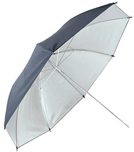 DynaSun KU33SR 84cm Ombrello Professionale da Studio Argento Nero Riflettente per Studio Fotografico, Foto e Video