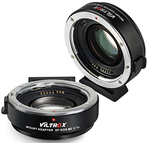 VILTROX EF-EOS M2 0.71x Speedbooster Adapter Autofokus für EF-Mount Objektiv für für Canon EOS M System m50 ii m6 ii m200 m50 m6 m5 m100
