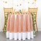 ShinyBeauty Nappe Ronde 48 Pouces Nappe à Paillettes en Or Rose pour Table Ronde 125 cm Couverture de Table de Banquet de Mariage Nappes en Lin Superposition(48 Pouces Rond, Or Rose)