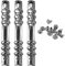 3 Stück A5 Notizbuch-Mechanismus Ersatz-Kit, 20 mm, 6-Ring-Nickel-Finish, Metall-Binder-Mechanismen für lose Blätter, Notizbuch, Planer, Bindungszubehör, Schrauben im Lieferumfang enthalten