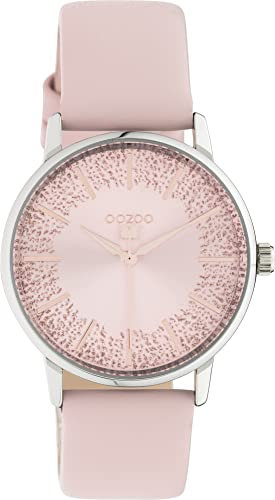 Oozoo Timepieces Damen Uhr - Armbanduhr Damen mit 18mm Lederarmband | Hochwertige Uhr für Frauen - Edle Analog Damenuhr in rund C10932