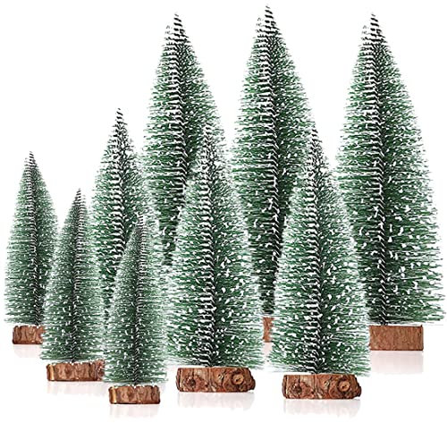 9 Stück Kleine Weihnachtsbaum, Mini Weihnachtsbaum Künstlich, Künstlicher Kleiner Kiefernbaum, Grün Tannenbaum, Für Weihnachten Tischdekoration, Heimdekoration, Neujahr, Erntedankfest, 10/15/20 cm