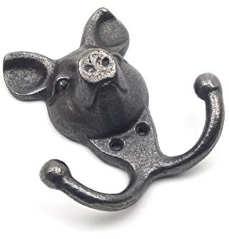 Cast Iron Novelty Pig Coat Hook - 110mm x 100mm
