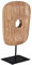 EGLO LIVING Skulptur mit Sockel Hokuta, Zimmer Deko für Wohnzimmer, Tischdeko aus Holz in Natur und Metall in Schwarz, minimalistische Wohnzimmerdeko, Dekofigur 33,5 cm