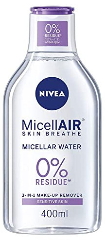 Nivea Micellar Water 400 ml Sensitive Skin 3-in-1 Care Cleanser for Face and Eyes