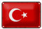 FEMER Blechschild Flagge Türkei 18x12cm Retro Flag of Turkey Dekoration