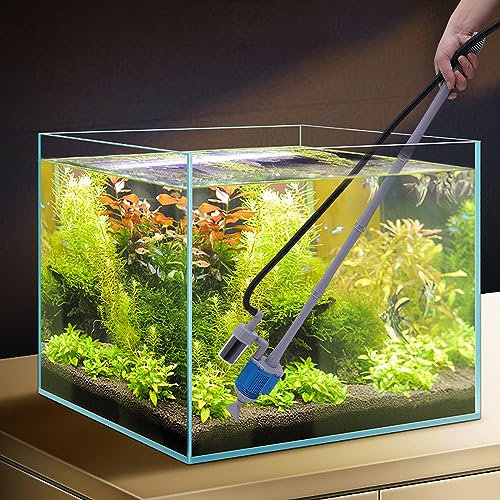 Elektrische Wasserwechsler für Aquarien, Mulmsauger Aquarium Elektrisch, Aquarium Mulmsauger Siphon Kit, Kies Reiniger Siphon Staubsauger