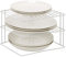 Taylor & Brown 3 Tier Corner Kitchen Plate Bowl Rack Stand Holder Tidy Cupboard Shelf Insert Storage Organiser, Space Saving, H19 x W25.5 x D25.5cm, White