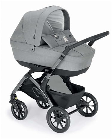 3in1 Kombi-Kinderwagen Dinamico Smart | Mehr Farben verfügbar | inkl. Zubehör, Farbe:Graumeliert