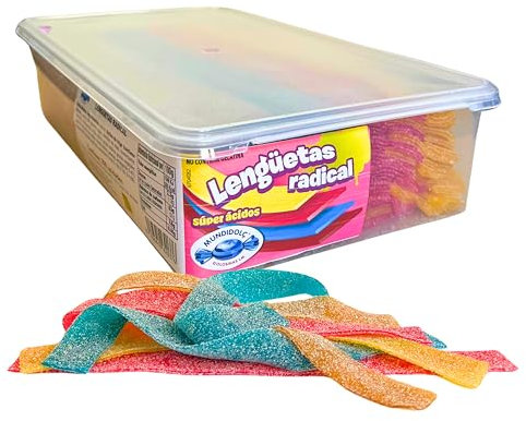 MUNDIDOLÇ Langues Sucrées. Bonbons Acidulés. 200 Unités de Différentes Saveurs. Bonbons et Sucreries. Anniversaire et Halloween. Halloween Jelly Beans (Radikal)