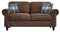 Panana 2 Seater and 3 Seater Sofa Vintage Style Sofa, Timeless Linen Fabric Settee with Roll Arm Padded Upholstery,Black 2 Seater (Brown, 3 seater)