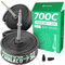 Cámara de Aire 700Cx28-32 (ETRTO 28/32-622) x2 - Válvula Presta 60mm con Obús Desmontable - Compatible con Bicicleta de Carretera/Gravel de 28 Pulgadas - Alta Resistencia y Elasticidad MOOVMOOV