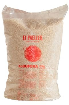 El PAELLER - Arroz Albufera D.O Valencia | Especial para Paellas y Arroces Caldosos | Formato 5kg.