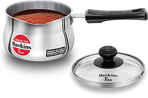 HAWKINS SSTP15 Tpan Stainless Steel Saucepan Tea Pan, Silver
