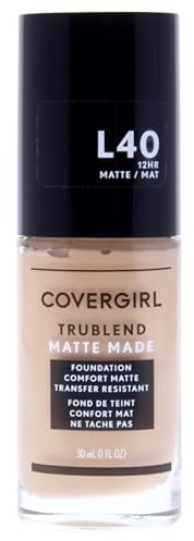 Covergirl Trublend Matte Made Liquid Foundation, L40 Classic Ivory, 1.014 Ounce