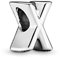 PANDORA Moments Buchstabe X - wendbares Alphabet-Charm aus Sterling-Silber mit geprägten Herzen und Perlen an der Rückseite - kompatibel mit Armbändern aus der PANDORA Moments Kollektion