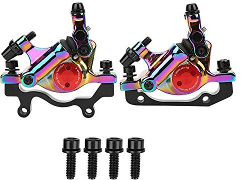 Fahrrad Hydraulische Scheibenbremse Set, HB-100 Mountainbike Aluminiumlegierung vorne und hinten Hydraulische Scheibenbremse für Mountainbike, Rennrad, elektrisches Faltrad (Bunt)