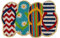 Close Up | Flip Flop Fußmatte aus Kokosfaser | buntes und sommerliches Design | Dekoratives Motiv | Fußabtreter für innen & außen 60x40 cm