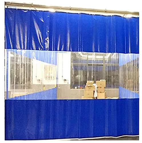 LIJINBO PVC Tarp Curtain Panel, See Through Curtain, Patio Side Windshield, 100% All Weather Protection With Rustproof Grommets & Hook For Porch, Gazebo, Garage (Color : Clear, Size : 3.5x2.5m)