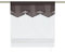 Joyswahl Voile Raffrollo Modernes Bändchenrollo mit farbigem Abschluss »Anita« Wohnzimmer transparent Gardinenschal mit Tunnelzug BxH 140x140cm Braun 1er Pack