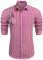 COOFANDY Camicia Tradizionale da Uomo Camicia a Quadri Slim Fit Manica Lunga con Ricamo Camicia Tradizionale dell'Oktoberfest per Uomo Rosa M