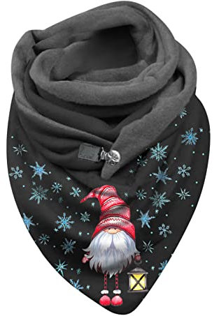 Schal Damen Winter-Baumwolle-Dreieckschal Vintage Warm Winterschal Blumen Frauen Halstuch Herbst Winter Muster Mit Knopf Elegant Weich XXL Dreieckstuch Knopfschal Schal Scarf