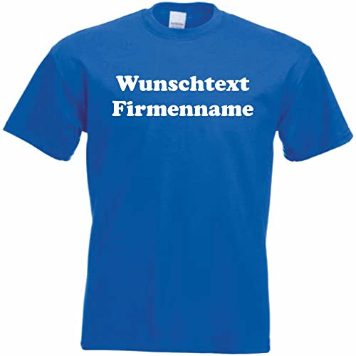 T Shirt - Uomo - Equipaggiamento - Set - con Testo Personalizzato - Attrezzature Operative per dipendenti, dipendenti, aziende, Accessori operativi, Blu Reale, S