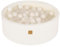 MEOWBABY Soft Foam Runde 90 x 30 cm Ball Bath con 200 Piezas Bolas para bebés y niños pequeños - Baby Running Stable & Play Room Essentials, Espuma Baths, bouclé, Blanco: Blanco/transparen