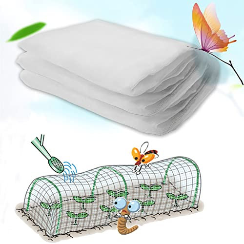Gartennetze Gemüsenetz - 17x17m Insektennetz Feinmaschig Vogelnetz,Kulturschutznetz Pflanzenschutznetz Tunnel für Schädlings Kirschfruchtfliege Kohlfliegen,für Gemüsegarten Obstgarten schützen
