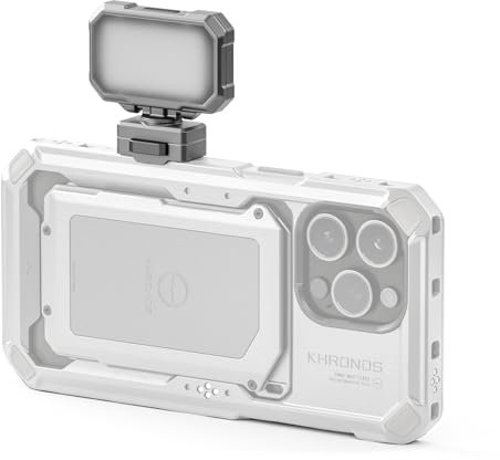 TILTA Khronos Mini Tageslicht-LED-Panel Kompatibel mit iPhone 15 Pro/Pro Max Gehäuse - Titanweiß TK-MLP-DL-TW
