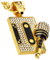 minkissy Hip Hop Chain Microphone Necklace Rapper Jewelry Cassette Tape for Men Women