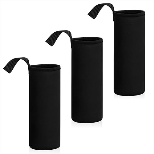 Qzakce Neopren Flaschen Schutzhülle 3 Stück Wasserflaschenhülle Tragbares Thermohülle für 550ML Trinkflaschen für Camping Wandern Sportarten
