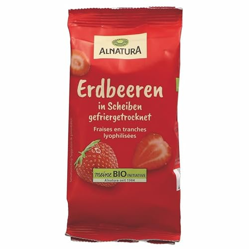 Alnatura Bio Erdbeeren in Scheiben gefriergetrocknet, 20 g