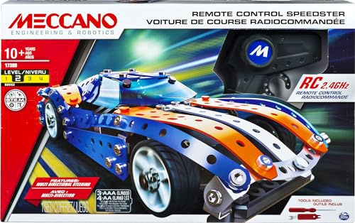 MECCANO 6037620 Ferngesteuerter Rennwagen - Konstruktionsspielzeug - Modellbau - Bauen mit Werkzeug