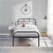 EGGREE Gästebett Einzelbett Metallbett Rahmen Bett Tagesbett Jugendbett Kinderbett Bettgestell mit Lattenrost für Kinderzimmer Gästezimmer Schlafzimmer Schlafsaal Schwarz 90x190cm