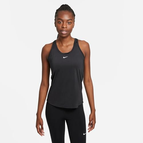 Nike Damen W Nk One Df Slim Tank T-Shirt, Black/White, XL EU