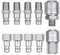 Yeonado 10 Pièces Raccord rapide à air comprimé 1/4BSP Coupleur Rapide de Compresseur d'Air Tuyau Air Comprimé Connecteur Mâle Femelle