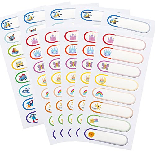 Wasserfest Namensaufkleber für Kinder, 80 Stück Schulbedarf, Namensschilder für Kita Kindergarten, Personalisiert, spülmaschinenfest, selbstlaminierend, Vorschule, Kleinkinder