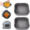 Air Fryer Silicone Liner, Air Fryer Accessories 8 Inch Silicone Air Fryer Liner Square Air Fryer Liners Reusable Air Fryer Basket/Tray for COSORI 4.7L-5.5L,Tower,Tefal Air Fryer or Oven(2PCS /Grey)