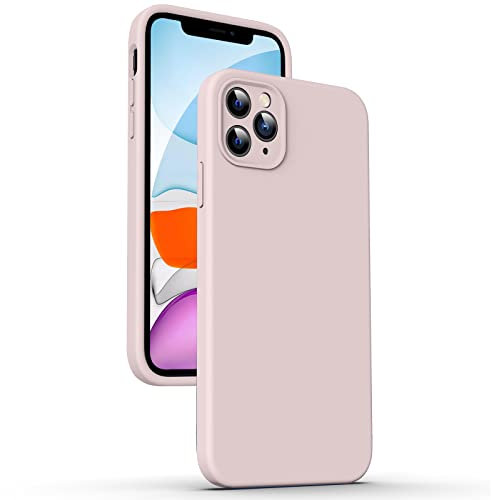 Supdeal Cover in Silicone Liquido per iPhone 11 Pro Max, [Bordi Piatti] [Protezione Fotocamera] [Anti Impronte Digitali] 4 Strati Proteggere Custodia Antigraffio Anticaduta Case, 6,5, Rosa