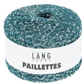 Lang Yarns Paillettes 39.0088 - petrol/silber