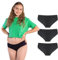 SELENACARE Periodenunterwäsche Teenager Sporty (3er Multipack) - Menstruationsunterwäsche für Teens, waschbar, 100% vegan, nachhaltig, 20ml Absorption, Schwarz, Größe 164