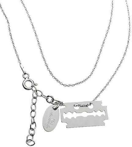 ARANDE Celebrity Halskette Silber Rasierklinge, Sterling Silber 925